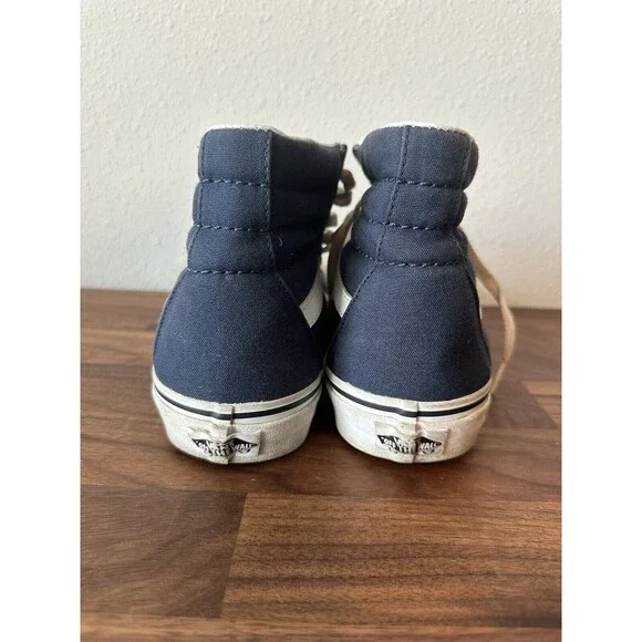Vans High Top Sneakers Women's Size 10 Men's Size 8.5 Navy Shoes - Picture 5 of 10